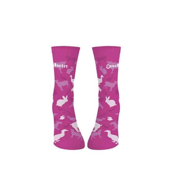 Geschenk-Set Filztasche + Socken pink – Bild 2
