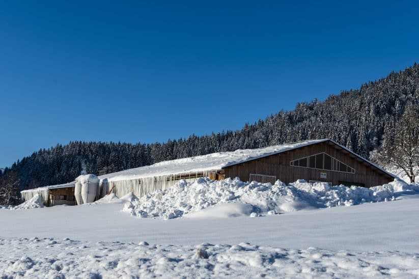 Wenn im Stall alles gut vorbereitet ist, können Sie auch bei großen Schneemassen und kalten Temperaturen entspannt bleiben.